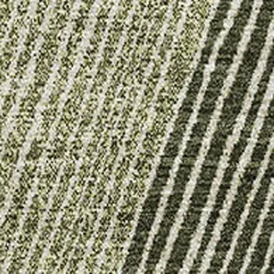 Olive Green Gray And Ivory Geometric Washable Area Rug With UV Protection Photo 2