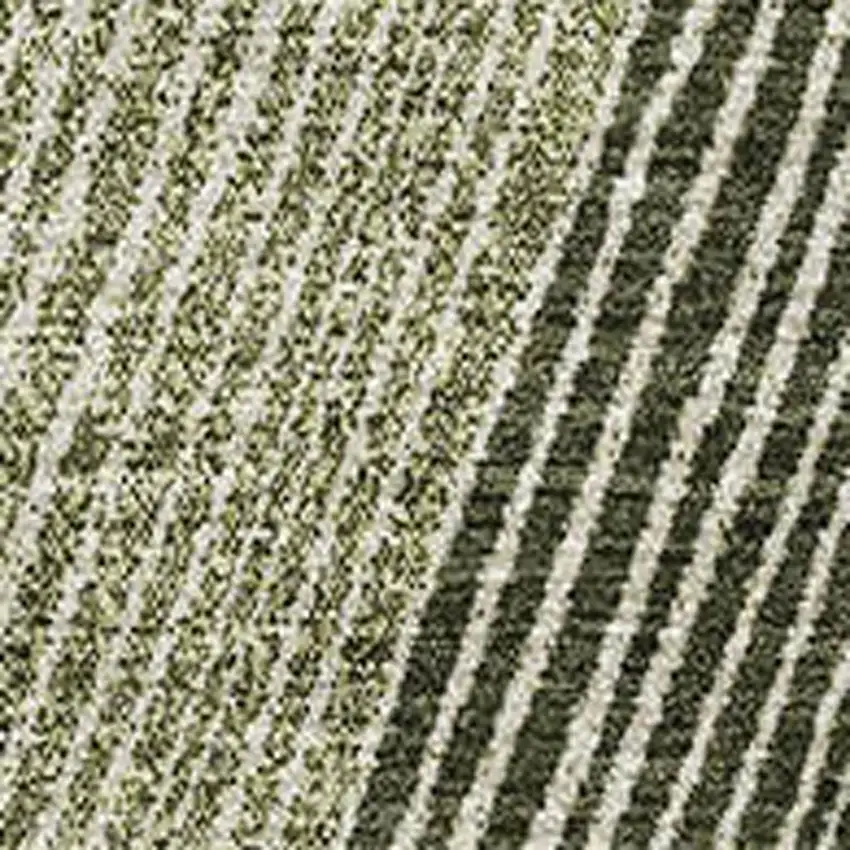 Olive Green Gray And Ivory Geometric Washable Area Rug With UV Protection Photo 2