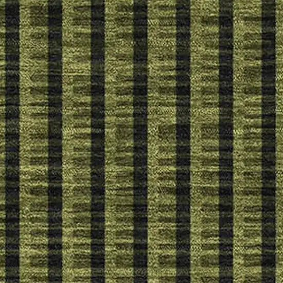 Olive Green Ivory And Charcoal Geometric Washable Area Rug With UV Protection Photo 3