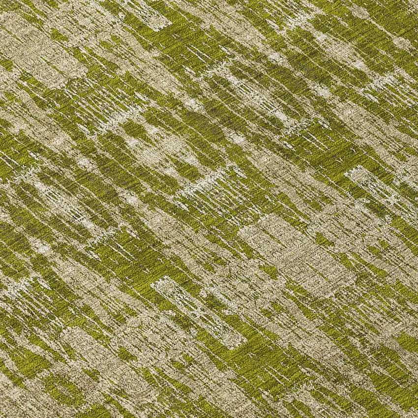 Olive Green Taupe And Beige Moroccan Washable Indoor Outdoor Area Rug Photo 7
