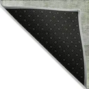 Photo of Olive Green Ombre Washable Non Skid Indoor Outdoor Area Rug