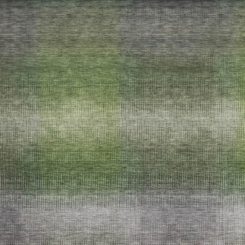 Olive Green Purple And Gray Striped Washable Area Rug With UV Protection Photo 2