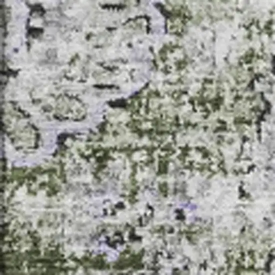 Olive Green Purple And Ivory Floral Washable Area Rug With UV Protection Photo 2