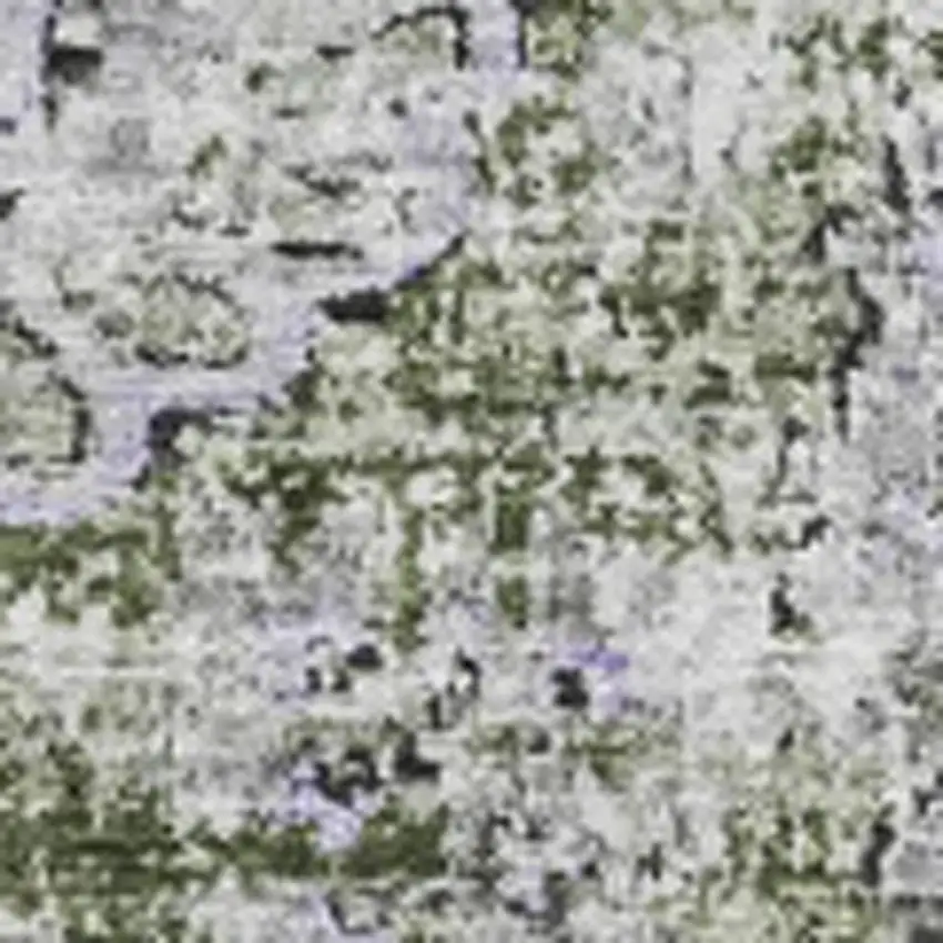 Olive Green Purple And Ivory Floral Washable Area Rug With UV Protection Photo 2
