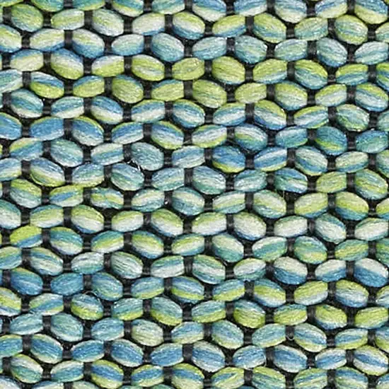 Olive Green and Ivory Damask Distressed Non Skid Area Rug Photo 1