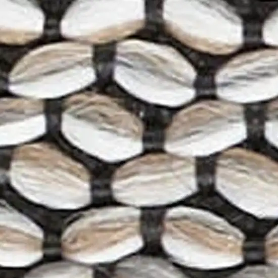 Olive Green and Ivory Damask Distressed Non Skid Area Rug Photo 3