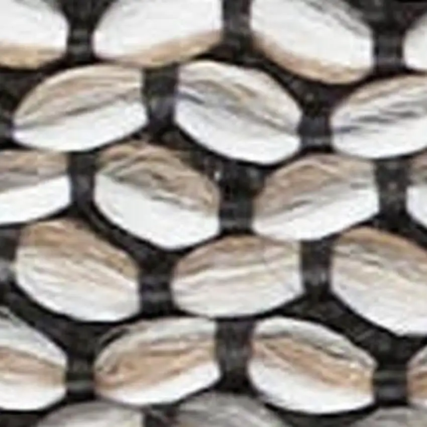 Olive Green and Ivory Damask Distressed Non Skid Area Rug Photo 3