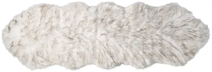 Ombre Chocolate Faux Fur Washable Non Skid Area Rug Photo 1