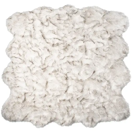 Ombre Chocolate Faux Fur Washable Non Skid Area Rug Photo 2