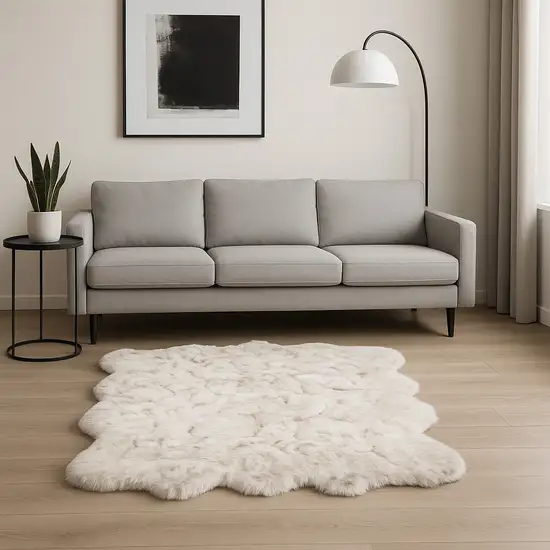 Ombre Chocolate Faux Fur Washable Non Skid Area Rug Photo 1