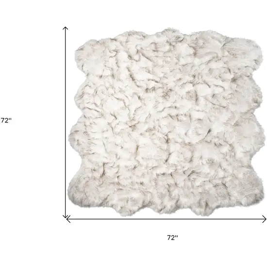 Ombre Chocolate Faux Fur Washable Non Skid Area Rug Photo 3