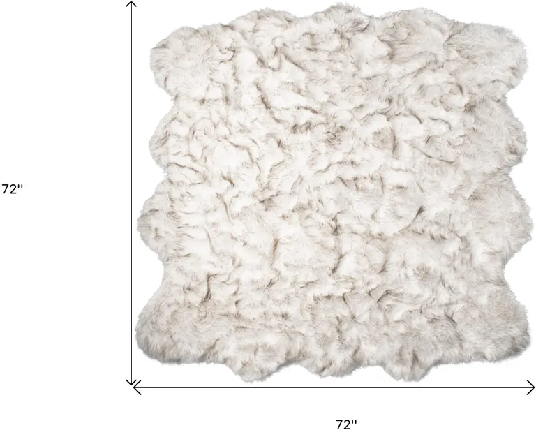 Ombre Chocolate Faux Fur Washable Non Skid Area Rug Photo 3