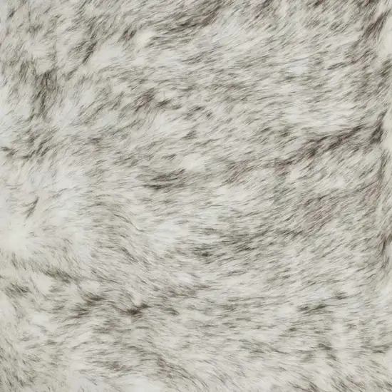 Gray Faux Fur Area Rug Photo 5