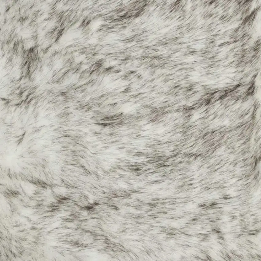 Gray Faux Fur Area Rug Photo 5