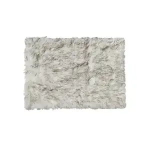 Photo of Ombre Gray Faux Sheepskin Rug