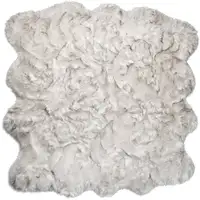 Photo of Ombre Grey Faux Fur Washable Non Skid Area Rug