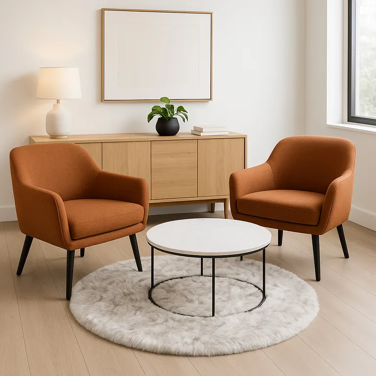 Ombre Grey Round Faux Fur Washable Non Skid Area Rug Photo 5