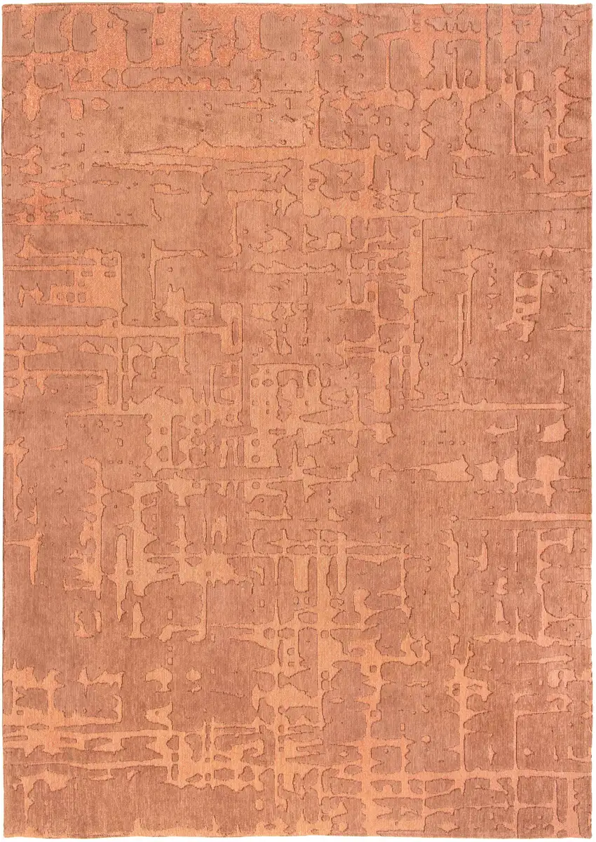 Orange Abstract Non Skid Area Rug Photo 2