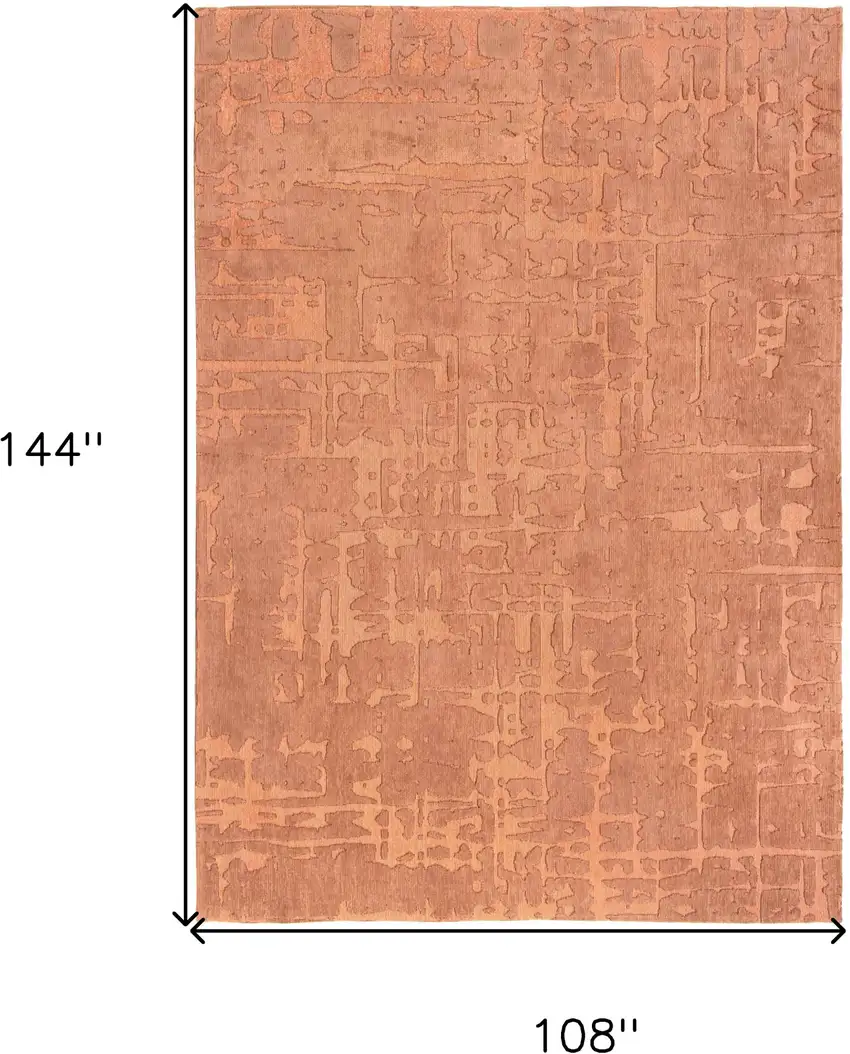 Orange Abstract Non Skid Area Rug Photo 3