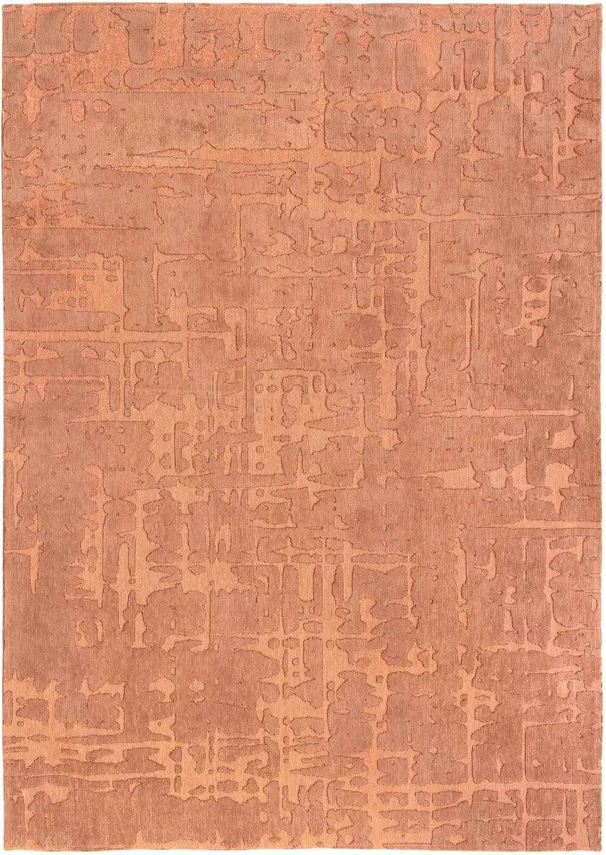 Orange Abstract Non Skid Area Rug Photo 2