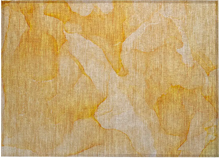 Orange Abstract Washable Non Skid Indoor Outdoor Area Rug Photo 1