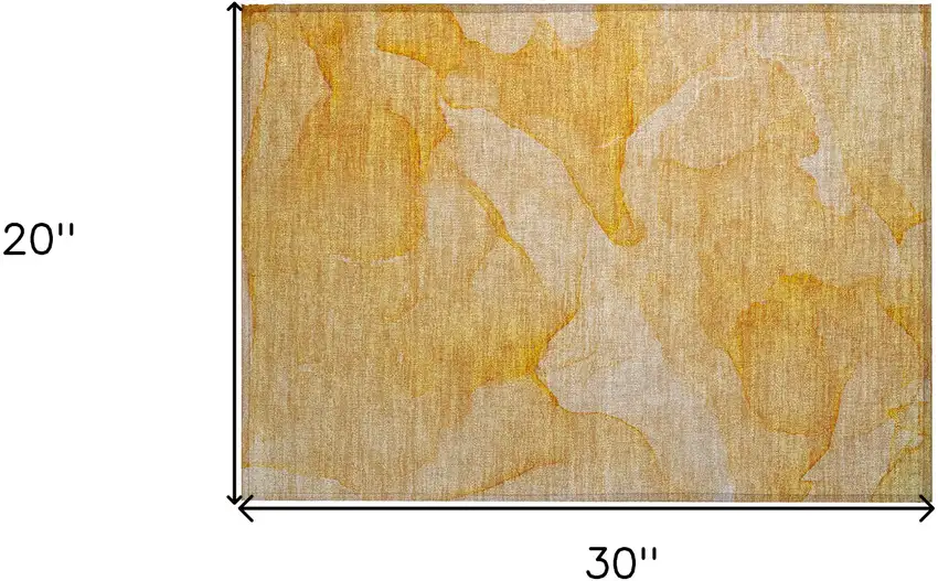 Orange Abstract Washable Non Skid Indoor Outdoor Area Rug Photo 3
