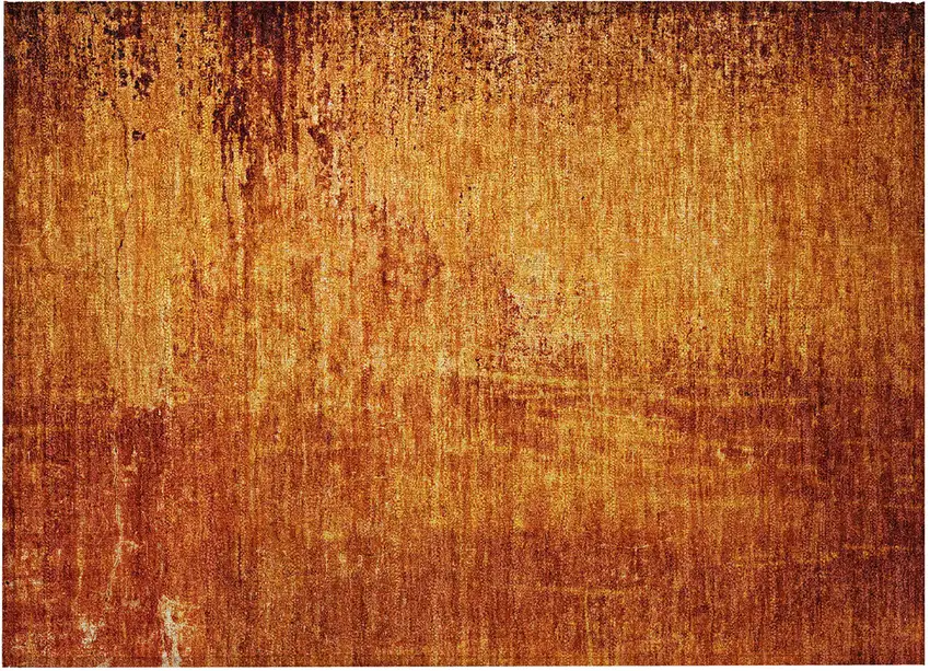Orange Abstract Washable Non Skid Indoor Outdoor Area Rug Photo 5