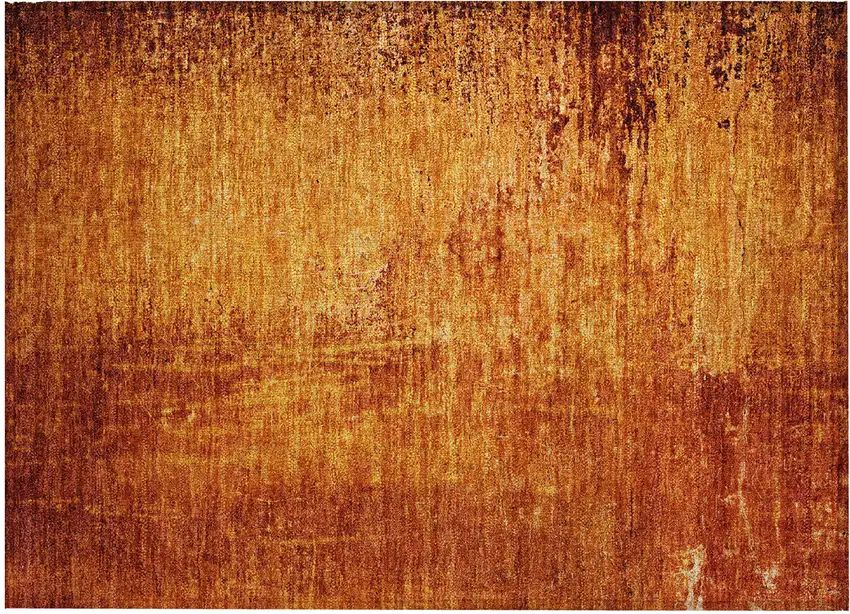 Orange Abstract Washable Non Skid Indoor Outdoor Area Rug Photo 2