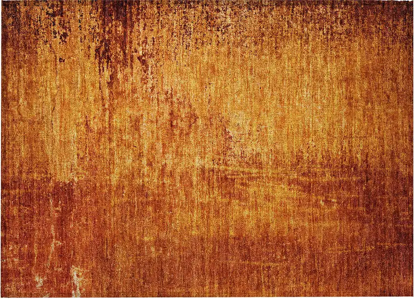 Orange Abstract Washable Non Skid Indoor Outdoor Area Rug Photo 4