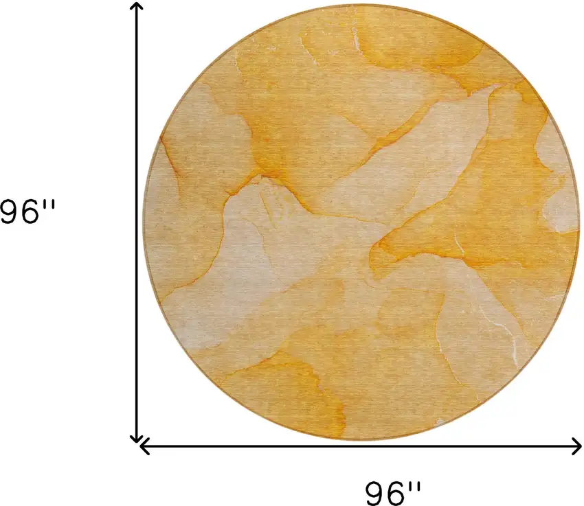 Orange Abstract Washable Non Skid Indoor Outdoor Area Rug Photo 3