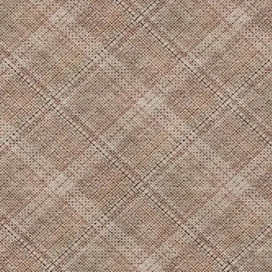 Orange And Beige Plaid Washable Indoor Outdoor Area Rug Photo 6