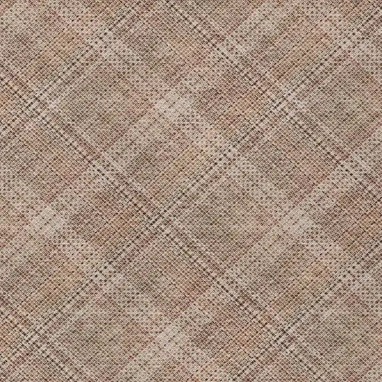 Orange And Beige Plaid Washable Indoor Outdoor Area Rug Photo 7