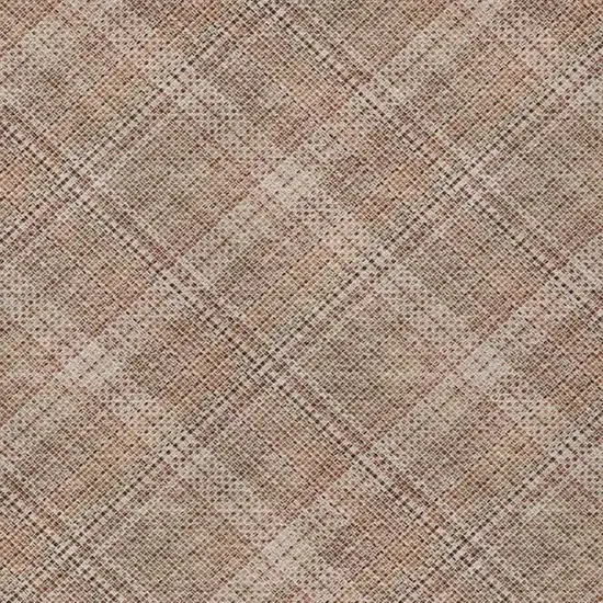 Orange And Beige Plaid Washable Indoor Outdoor Area Rug Photo 4