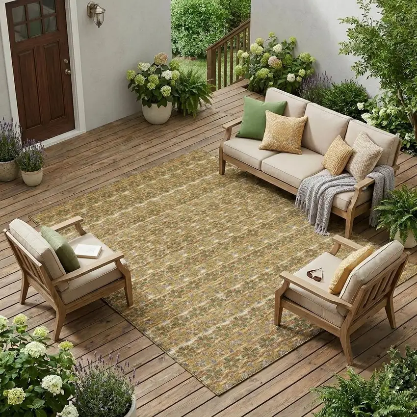 Orange And Blue Striped Washable Indoor Outdoor Area Rug Photo 1
