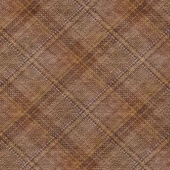 Orange And Brown Plaid Washable Indoor Outdoor Area Rug Photo 6