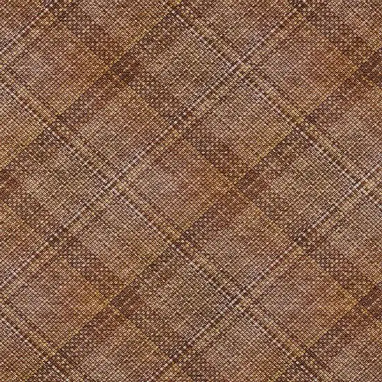 Orange And Brown Plaid Washable Indoor Outdoor Area Rug Photo 8