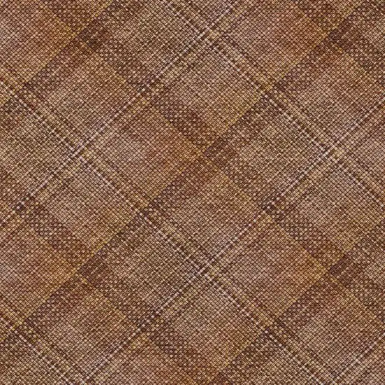 Orange And Brown Plaid Washable Indoor Outdoor Area Rug Photo 7