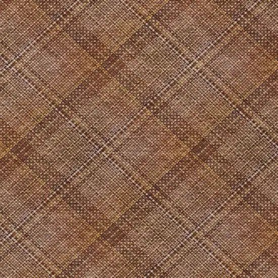 Orange And Brown Plaid Washable Indoor Outdoor Area Rug Photo 8