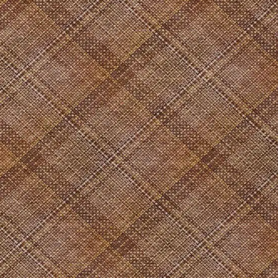 Orange And Brown Plaid Washable Indoor Outdoor Area Rug Photo 1