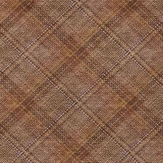 Orange And Brown Plaid Washable Indoor Outdoor Area Rug Photo 9