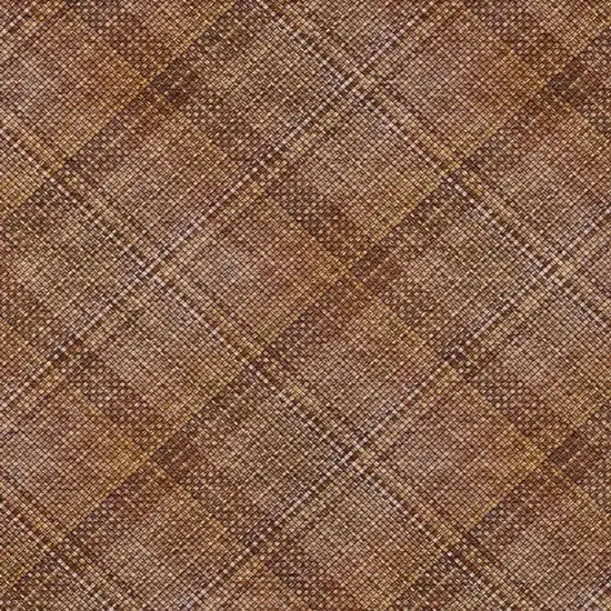 Orange And Brown Plaid Washable Indoor Outdoor Area Rug Photo 7