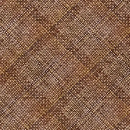 Orange And Brown Plaid Washable Indoor Outdoor Area Rug Photo 5