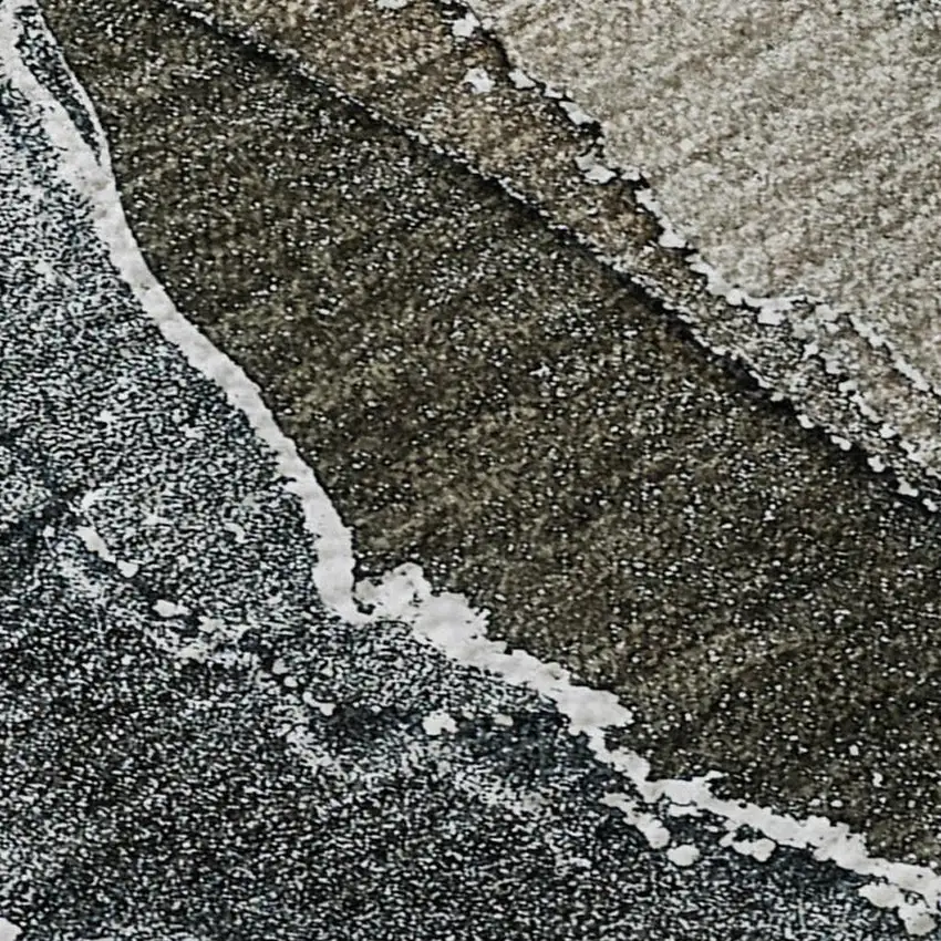 Orange And Charcoal Abstract Washable Area Rug With UV Protection Photo 5