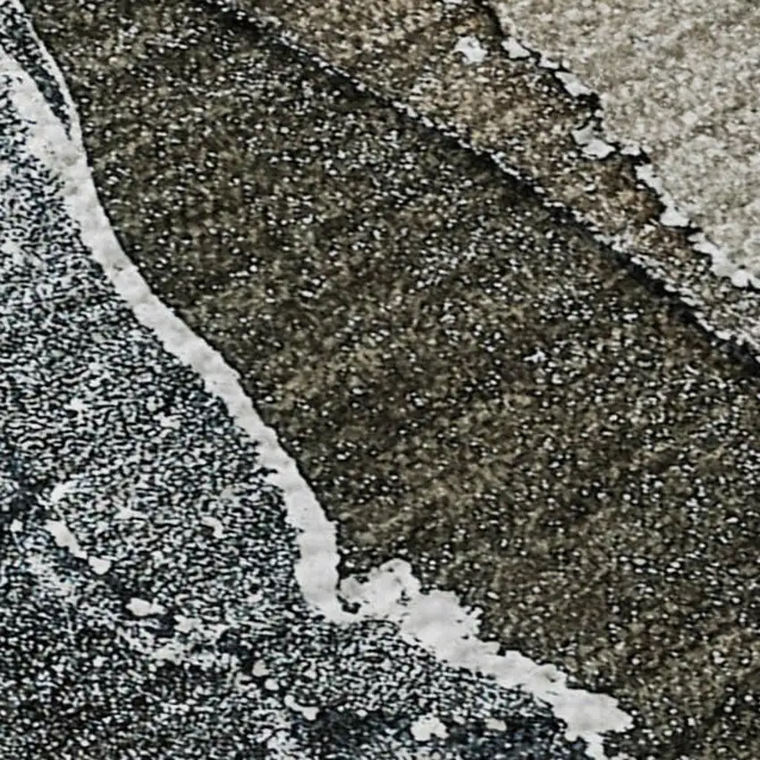 Orange And Charcoal Abstract Washable Area Rug With UV Protection Photo 4