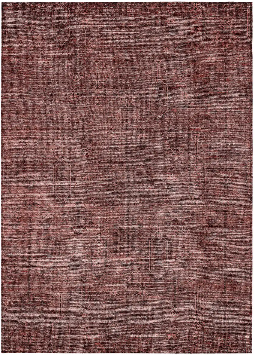 Orange And Copper Southwestern Washable Indoor Outdoor Area Rug Photo 6