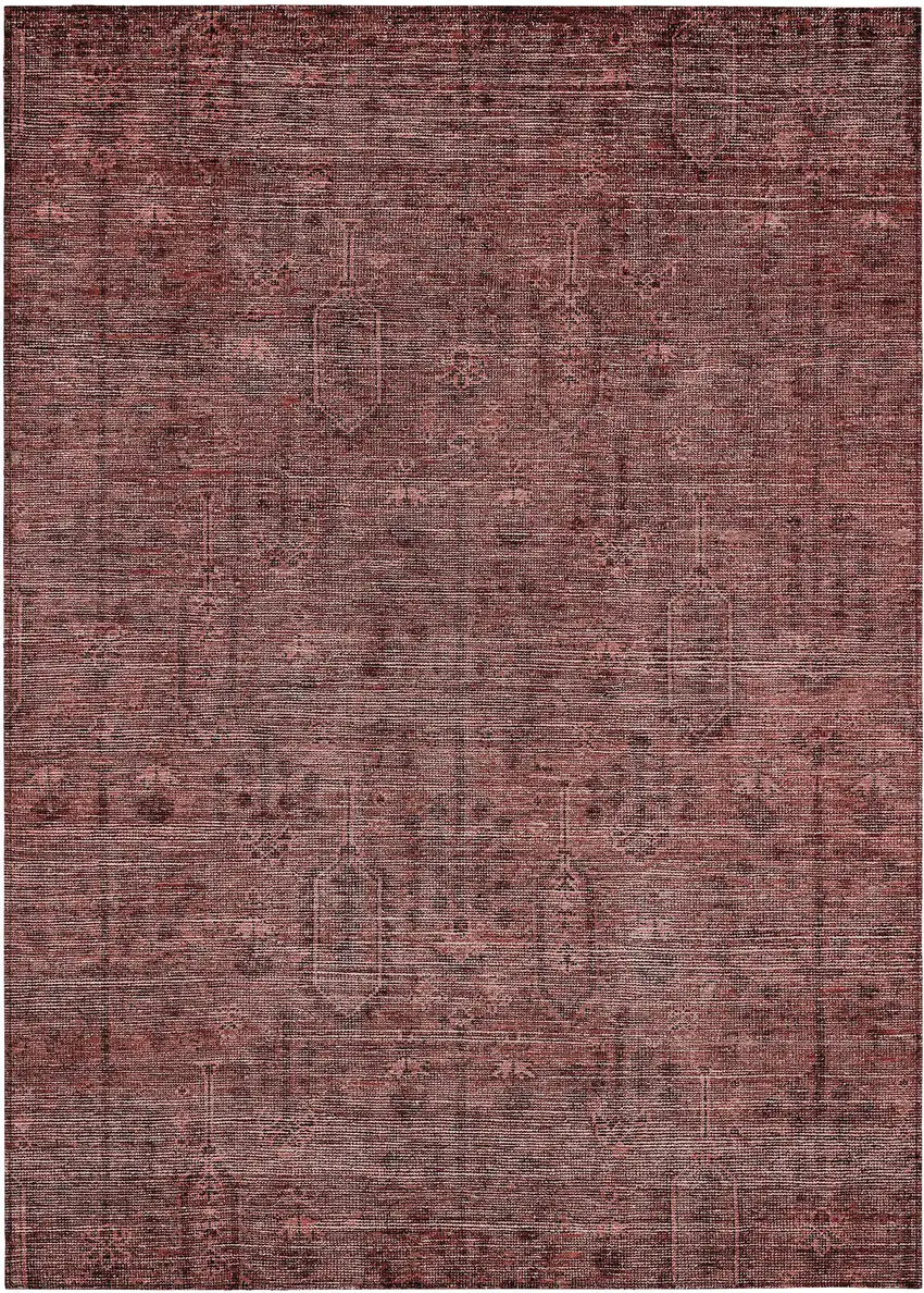 Orange And Copper Southwestern Washable Indoor Outdoor Area Rug Photo 2