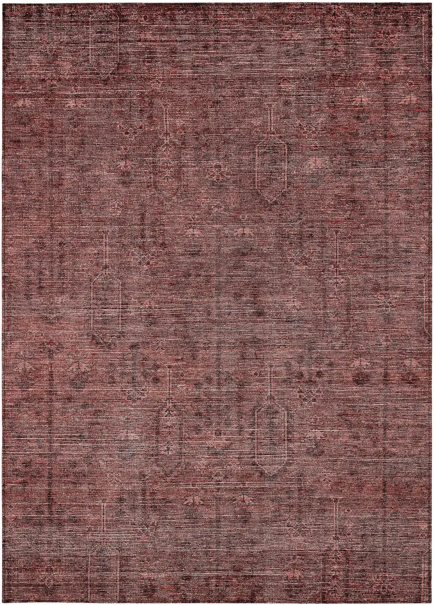 Orange And Copper Southwestern Washable Indoor Outdoor Area Rug Photo 7