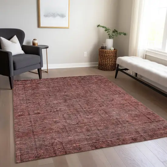 Orange And Copper Southwestern Washable Indoor Outdoor Area Rug Photo 9