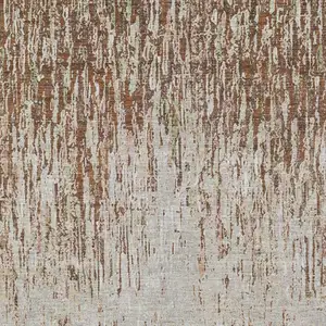 Photo of Orange And Copper Striped Washable Indoor Outdoor Area Rug