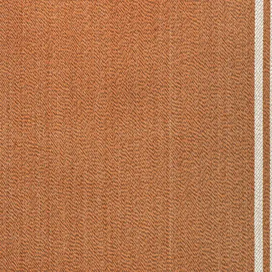 Orange And Cream Indoor Outdoor Area Rug Photo 2